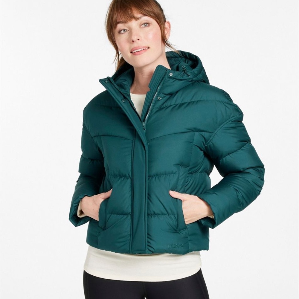 Women's L.L. Bean Dark Pine Green Popham Puffer Jacket XS